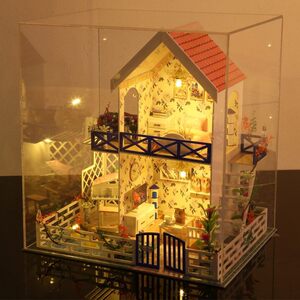 迷你小房子diy小屋手工制作小房间模型屋拼接