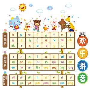 幼儿园墙面装饰小学教室班级布置文化墙拼音字