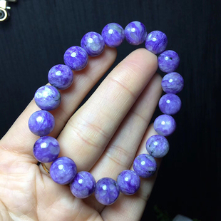 天然紫龙晶手链 单圈手链紫龙金手串 情侣款手链正品水晶手链