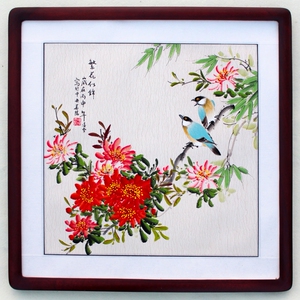 中央美院凌雪手绘花鸟画 span class=h>字画 /span>真迹紫藤紫气东来