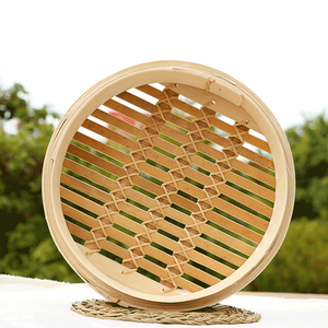 竹编蒸笼纯手工图片