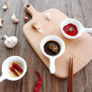 洛槿 陶瓷单柄调料碗酱料碟日式小菜碟q版小碗冷菜碟子创意餐具