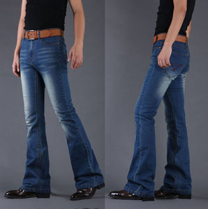 微喇叭 span class=h>牛仔裤 /span>男士宽松大小喇叭裤男春夏季薄款