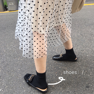 [busan]黑色漆皮 span class=h>单鞋 /span>2018新款复古时髦马衔扣