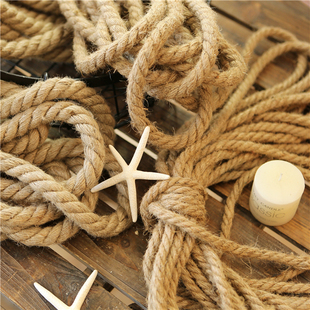 复古风diy手工编织绳子装饰品粗麻绳黄麻绳吊牌捆绑绳细彩色装饰
