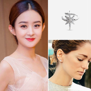 米字耳骨夹无耳洞女耳夹精灵韩国气质简约气质耳钉耳饰耳挂耳骨钉