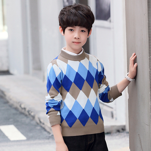 class=h>毛衣 /span>套头秋冬款男童8小学生9半 span class=h>高领 