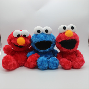 芝麻街sesame street艾莫elmo甜饼怪毛绒玩具公仔玩偶布娃娃手偶