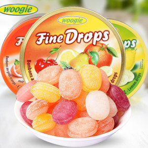 woogie德国进口铁盒水果糖 嘉云糖 200g健康零食综合口味5盒