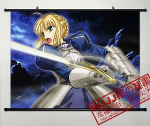 fate stay night系列動漫海報卷軸精品布畫|掛畫(60*80)saber-173