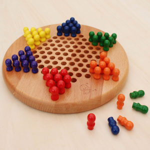 一点木制双面跳棋宝宝儿童益智早教玩具木质3-4-5-6岁单身贵族棋  