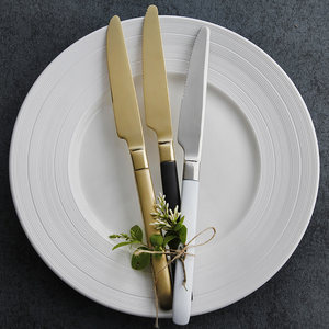  span class=h>欧式 /span>简约不锈钢西餐餐具主 span class=h>餐刀 