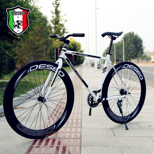 迪希欧第二代60刀死飞自行车 男女款学生单车倒刹死飞车公路车
