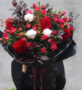 圣诞蔷薇花束图片