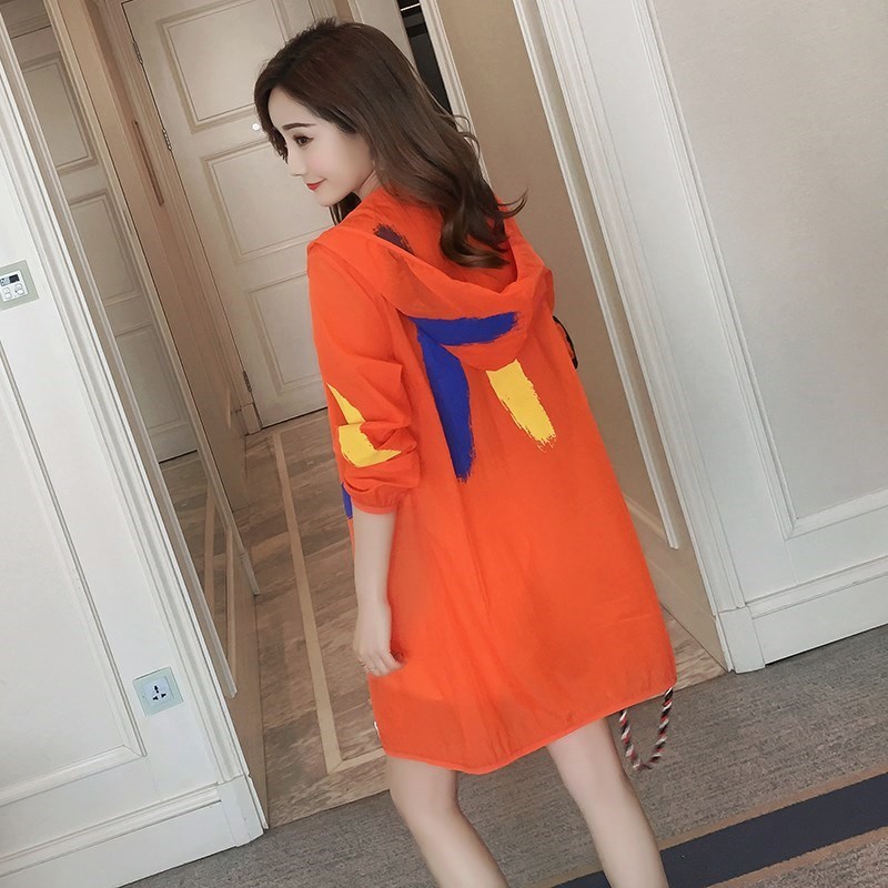 防晒衣女2019夏季新款韩版中长款宽松超薄防紫外线服时尚开衫外。