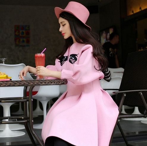 秋冬新款连衣裙韩版蓬蓬裙学生甜美修身小个子少女可爱高腰裙子