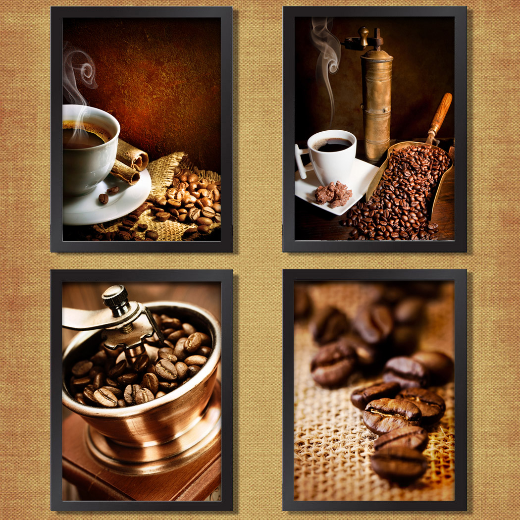 咖啡厅复古怀旧装饰画背景墙壁画个性创意奶茶店挂画有框画包邮