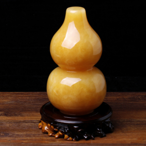 天然黄玉葫芦摆件图片