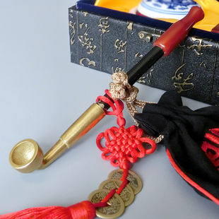 老式烟袋锅传统旱烟袋锅子手工制作纯铜烟袋老人用烟袋杆玛瑙烟嘴