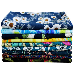 人造棉绵绸宝宝服装睡衣连衣裙碎花棉绸布料夏季印花