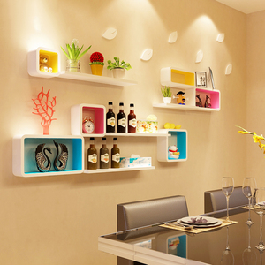 墙上置物架壁挂餐厅墙装饰 span class=h>背景墙 /span>格子架墙壁