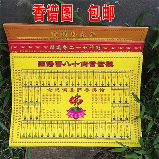 仙家香谱图 香火图谱观音香谱财神香谱图解上香图烧香纸香谱包邮