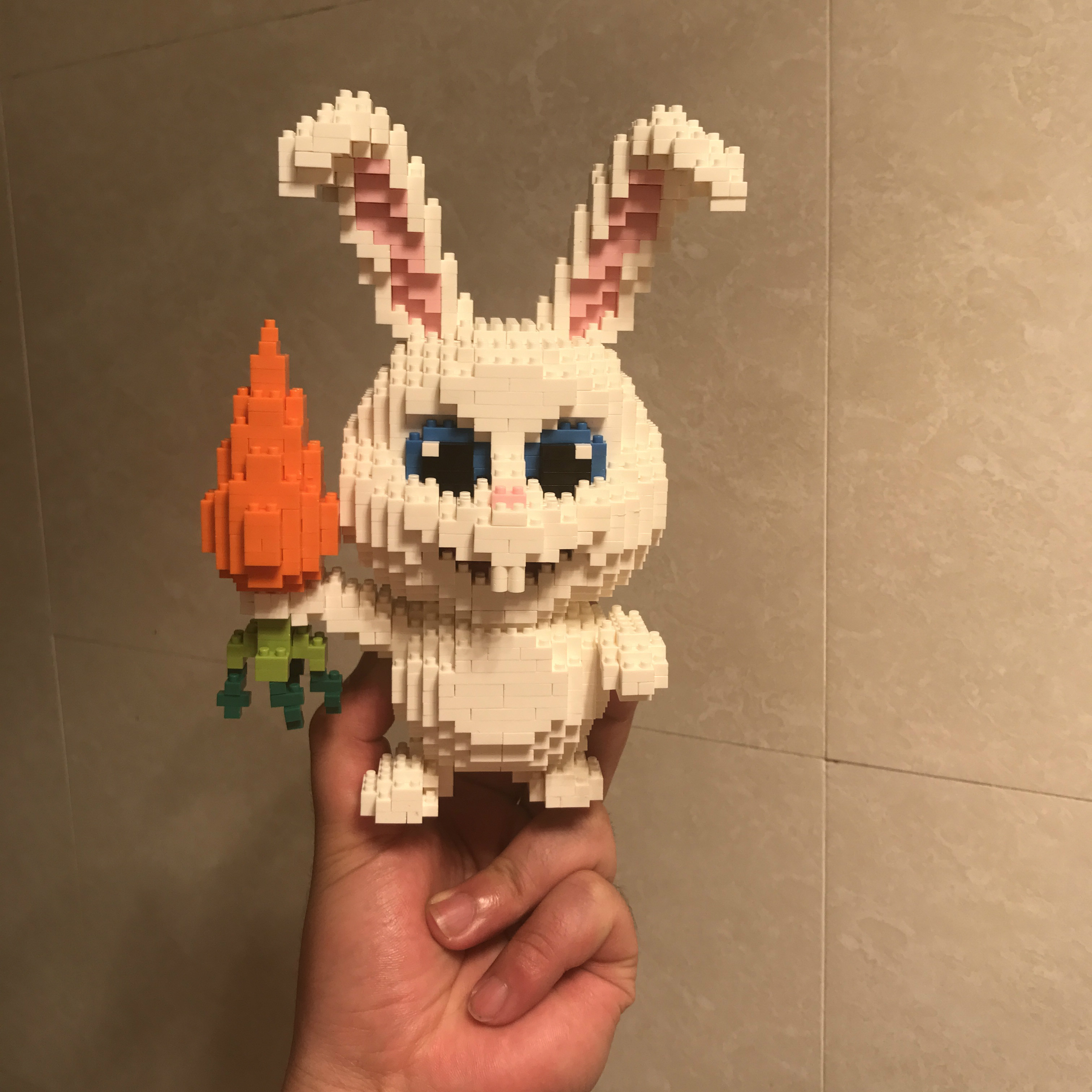 【小新实拍】爱宠大机密/雪球兔/兼容nano block小颗粒积木