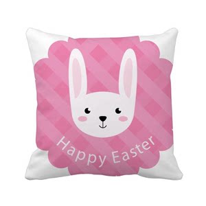 复活节快乐节日 span class=h>兔子 /span>图案方形抱枕靠枕沙发 span