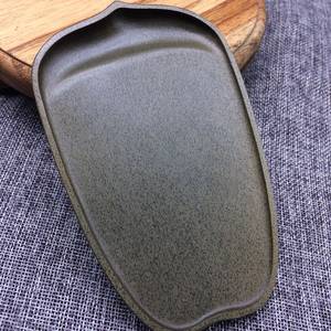 老坑黄鱼子手工歙砚砚台 天然砚台5寸不带盖鱼子素砚文房送礼砚台