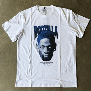 mig 18ss rodzilla罗德曼头像短袖t恤 男女情侣同款 纯棉圆领夏季