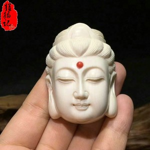 手工雕刻观音吊坠图片