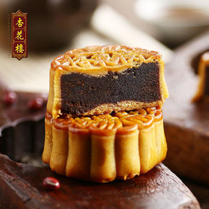 上海特产杏花楼玫瑰豆沙月饼广式月饼传统糕点心散装月饼6个包邮