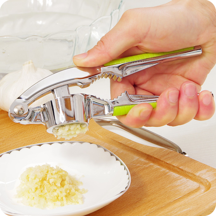 包邮家用锌合金压蒜器 手动捣蒜器挤蒜泥器 厨房二合一剥蒜器核桃