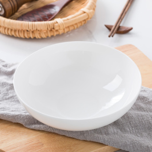 纯白骨瓷菜碗家用沙拉凉拌甜品碗韩日式面碗汤饺子碗餐厅酒店餐具