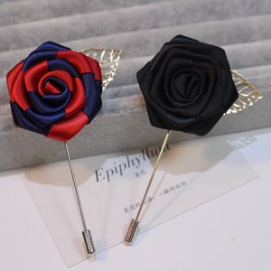 韩国饰品玫瑰花针男式女式胸花聚会婚宴新郎伴郎主持人 span class=h>