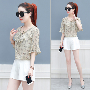 品牌名称: 森马雪纺衫女短袖印花