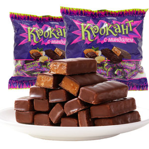 俄罗斯进口糖果巧克力夹心糖果紫皮糖喜糖太妃
