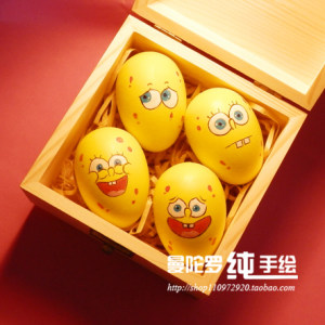 海绵宝宝系列/手绘 span class=h>彩蛋 /span>鸡蛋壳/创意生日礼物/礼