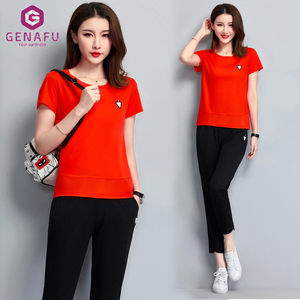 专柜品牌夏季卫衣套装韩版休闲套装运动套装运