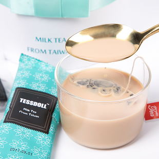 【珊珊大白来吃】台湾tessdoll台仕朵奶茶45g*12