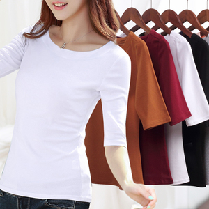 夏五分袖上衣女图片
