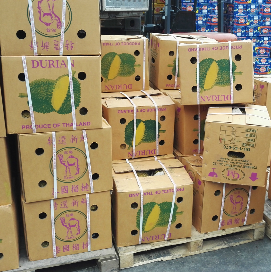 泰国金枕头榴莲 正宗进口优质新鲜榴莲原装箱5-6个净重32-34斤