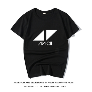 avicii t-shirt 艾维奇 t恤 欧美潮流t恤 艾维奇 头像标志 t恤