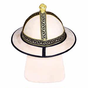 蒙古族男帽统领帽手工制作男士舞蹈演出帽子蒙古袍配饰高档王爷帽