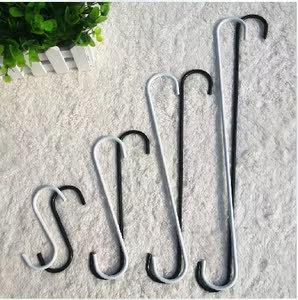  span class=h>双 /span>头服装店s型挂钩长钩铁艺s勾子正挂衣钩童