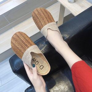 夏款新款老北京布鞋女休闲布拖鞋女绣花拖鞋女