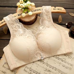 小胸罩聚拢调整型厚款宽肩带上托性感内衣女套装无钢圈文胸收副乳
