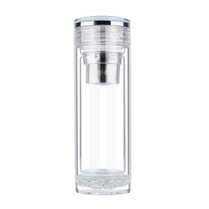 水晶贵族双层水晶玻璃杯 水杯子 小巧杯泡茶杯