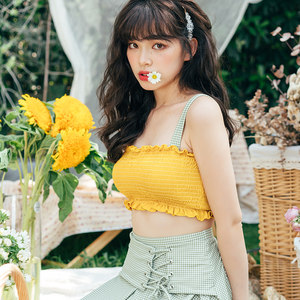 少女泳衣女学生小清新三件套