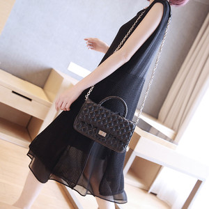 坎袖连衣裙新款2018夏季无袖坎肩砍袖呆带 span class=h>背心裙 /span